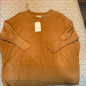 Wonderly Camel Knit Top